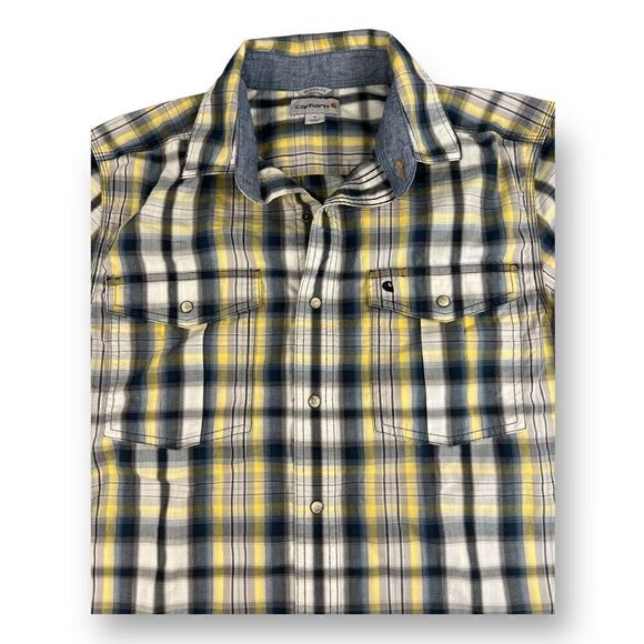 Carhartt Snap Button Relaxed Fit Top Size Medium - Picture 2 of 5